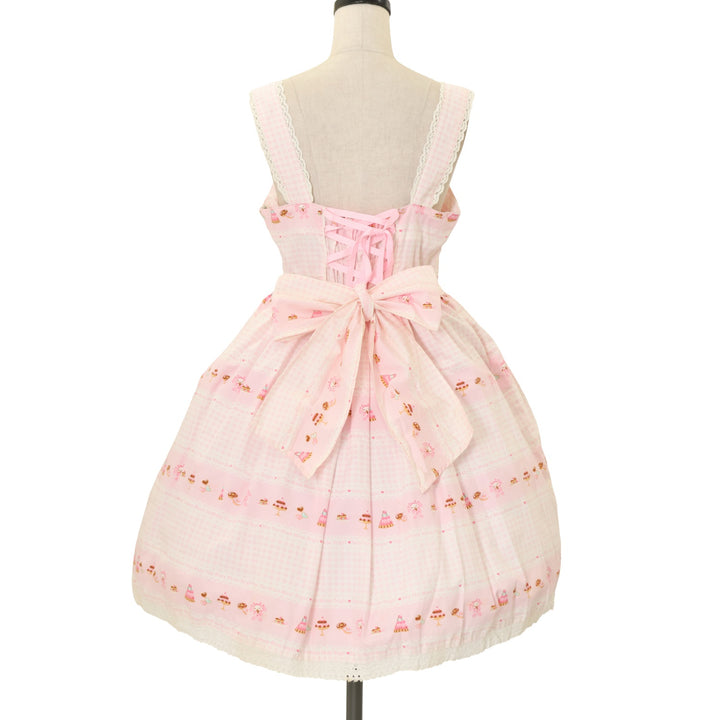 USED】【Mサイズ】うさくみゃスイーツ柄ジャンパースカート | BABY