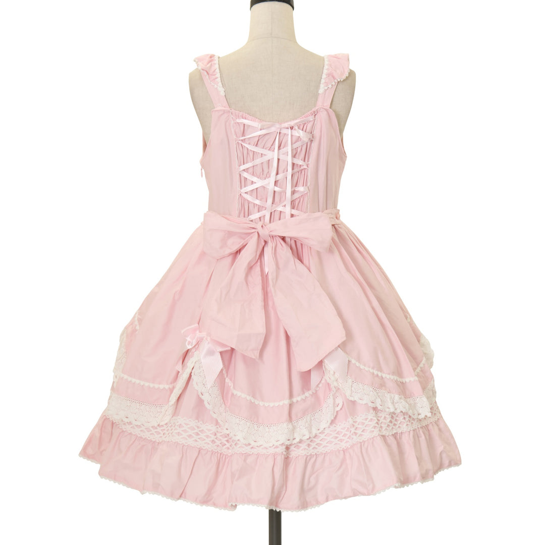 ゆらゆらいちごFlower Gardenジャンパースカートピンク USED】ゆらゆらいちごのStrawberry Gardenジャンパースカート | BABY