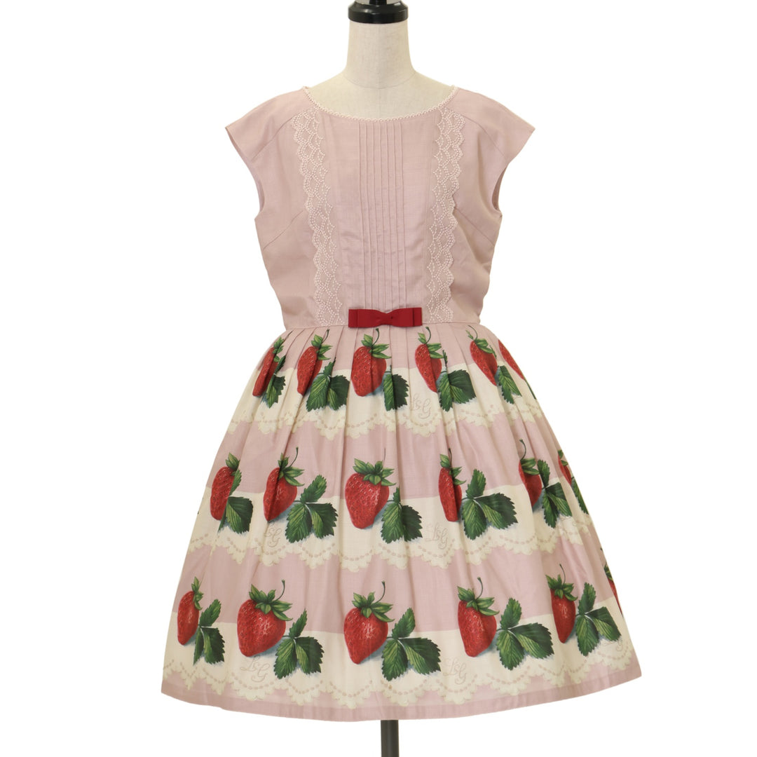 USED】Antique Lace Strawberry ノースリーブワンピース | Leur Getter
