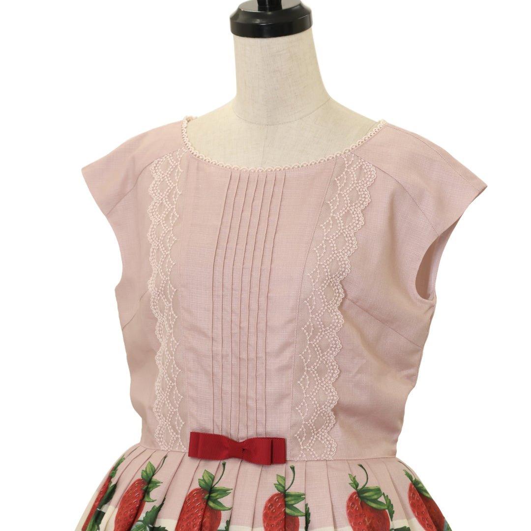 USED】Antique Lace Strawberry ノースリーブワンピース | Leur Getter