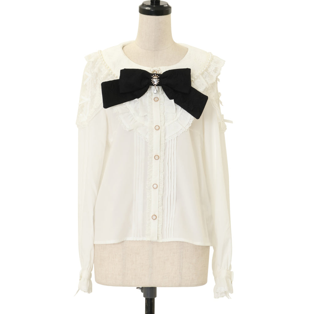 ♡LIZLISA♡ ミルフィーユフリルブラウス　ピンク　ホワイト　美品　正規品 USED】ミルフィーユフリルブラウス | LIZ LISA | ロリータ ゴスロリ