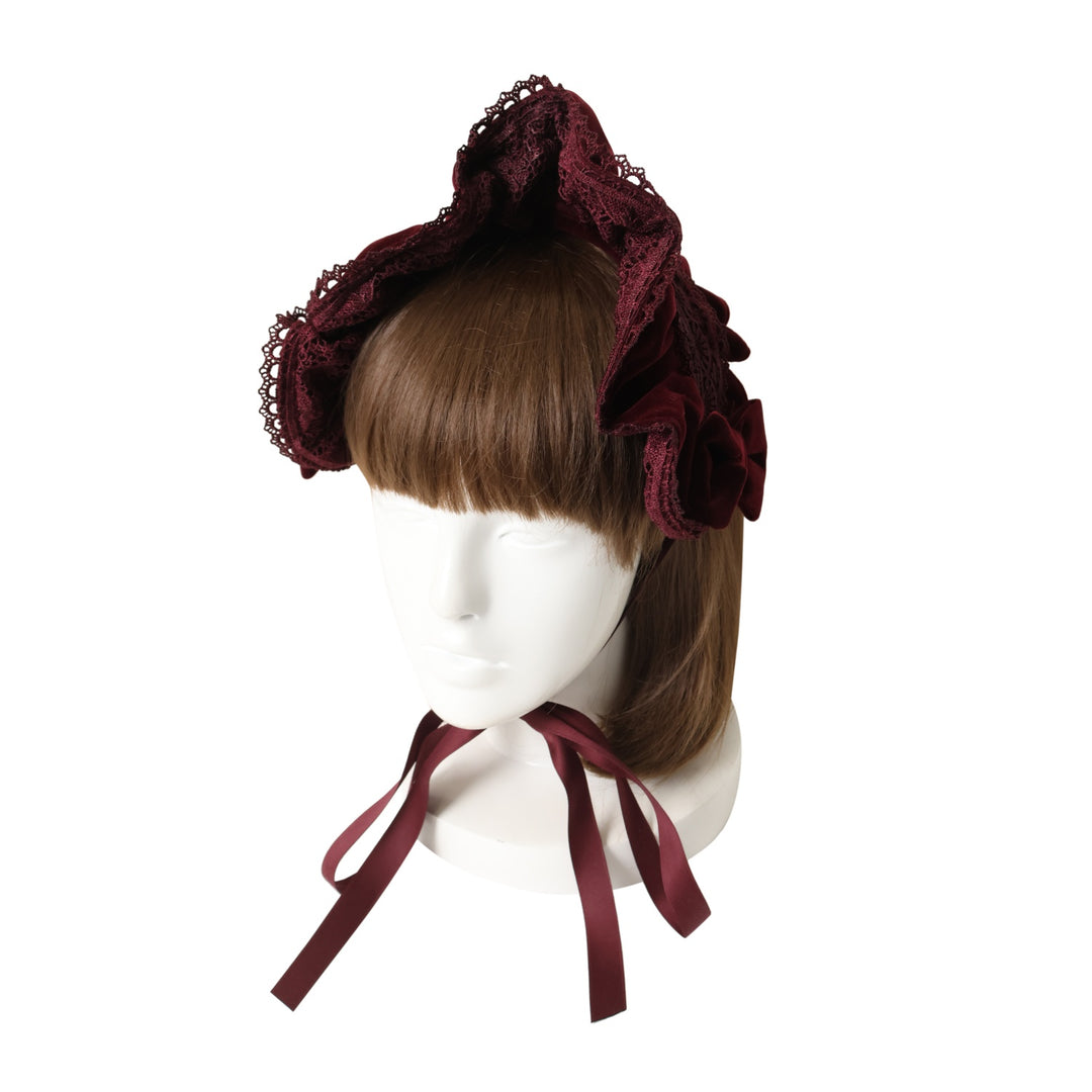 USED】【axes femme kawaii】ベルベットドールハーフボンネット