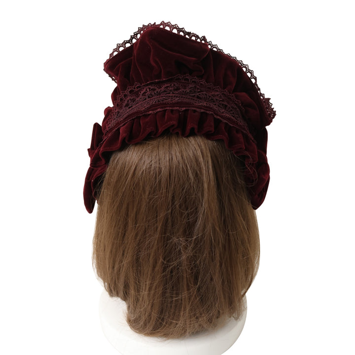 USED】【axes femme kawaii】ベルベットドールハーフボンネット