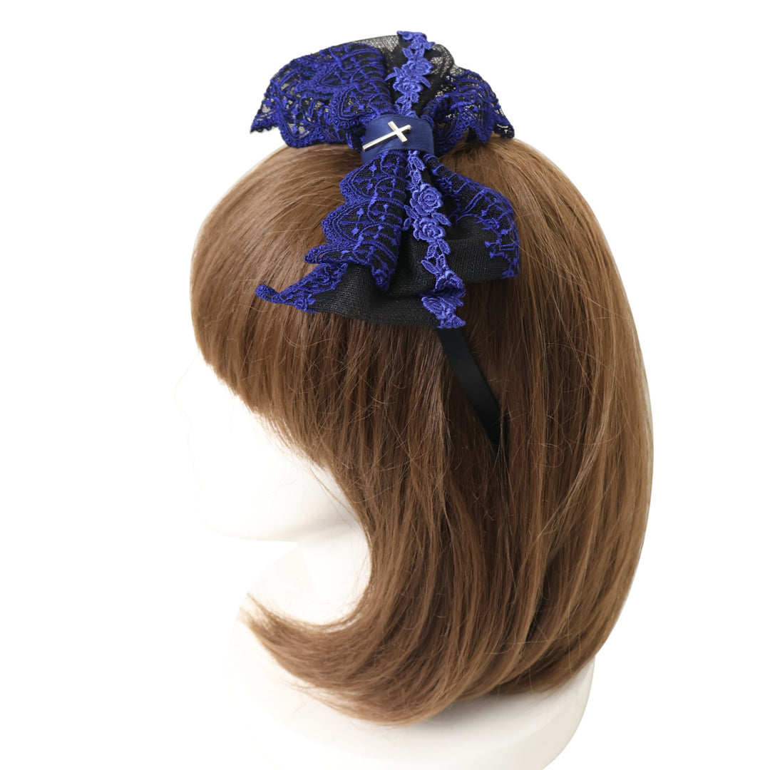USED】クロスアーチカチューシャ(Black × Blue) | Moi-même-Moitié