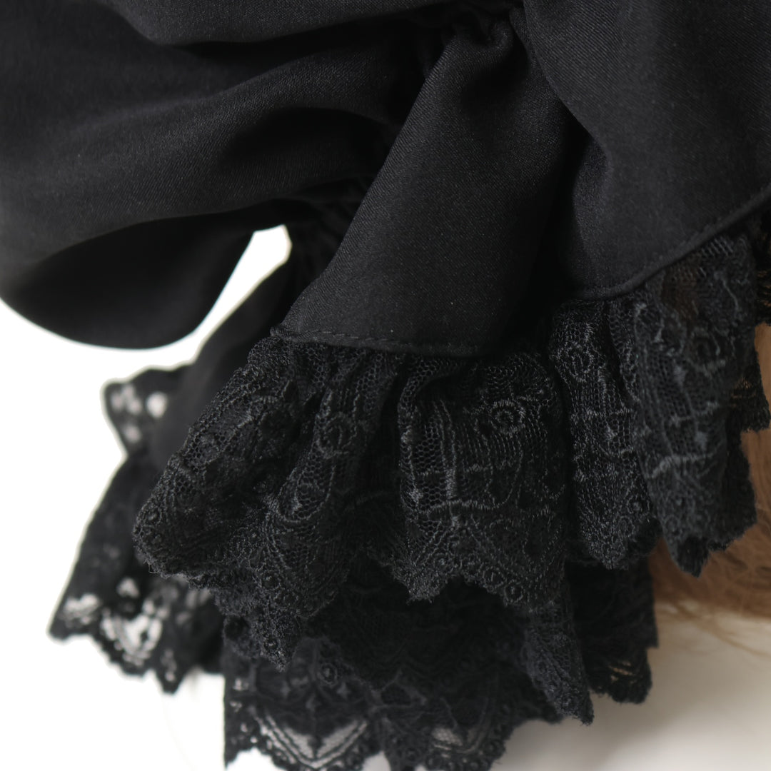 USED】クロスアーチレースキャップ(Black × Black) | Moi-même-Moitié