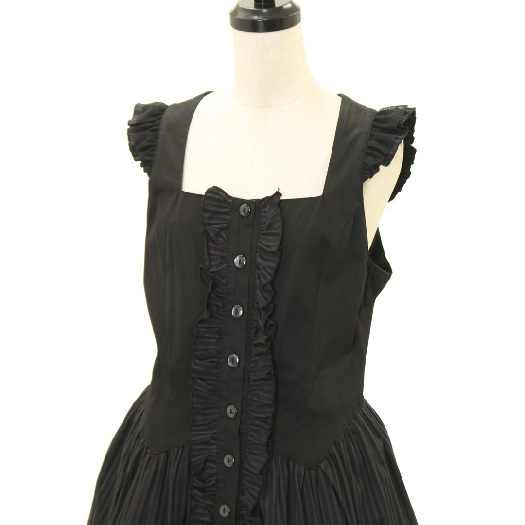 USED】【Mサイズ】ストライプ切替ジャンパースカート | BLACK PEACE