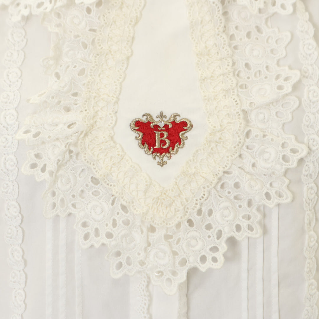BABY☆プリンセスドロップ 刺繍 タイ付き ブラウス USED】プリンセスドロップ刺しゅうネクタイ付ブラウス | BABY, THE