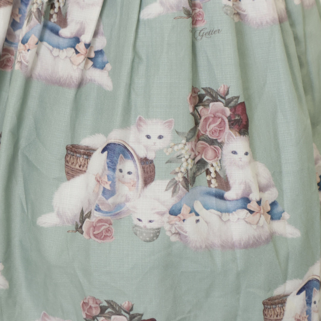 USED】【Mサイズ】White Catキャミワンピース | Leur Getter