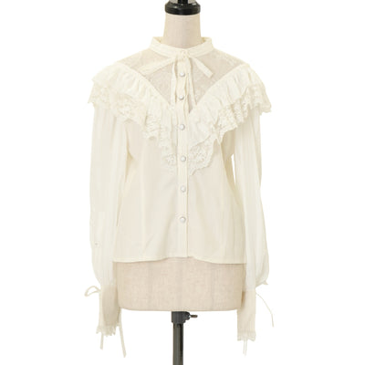 USED】La Patisserie～Mon peche mignon～ブラウス（ホワイト×ピンク