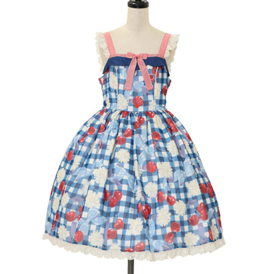 アンプリ　ハートエプロン　水色チェック　AngelicPretty アンプリ ハートエプロン 水色チェック AngelicPretty ANGELICPRETTY