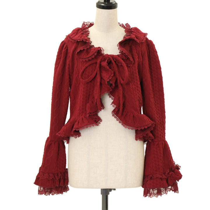 Vallee lys Petal Bloom Cardigan グリーン USED】【Vallée lys】Petal Bloom Cardigan | ATELIER-PIERROT