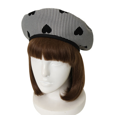 USED】ロゴ刺繍ベレー帽(Black × Blue) | Moi-même-Moitié Wunderwelt