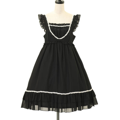 USED】【9号】蝙蝠ケープジャンパースカート（黒×青） | Moi-même