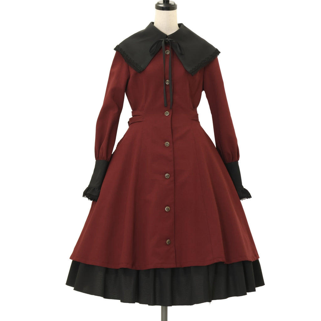 ミホマツダ　ワンピース・ヴァルト/赤×黒　新品未使用　Sサイズ USED】【Sサイズ】ワンピース・ヴァルト | MIHO MATSUDA Wunderwelt