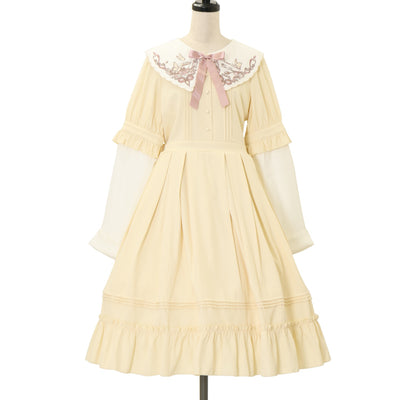 USED】croce 蜘蛛の巣レース二重襟ブラウスワンピース | Ozz On