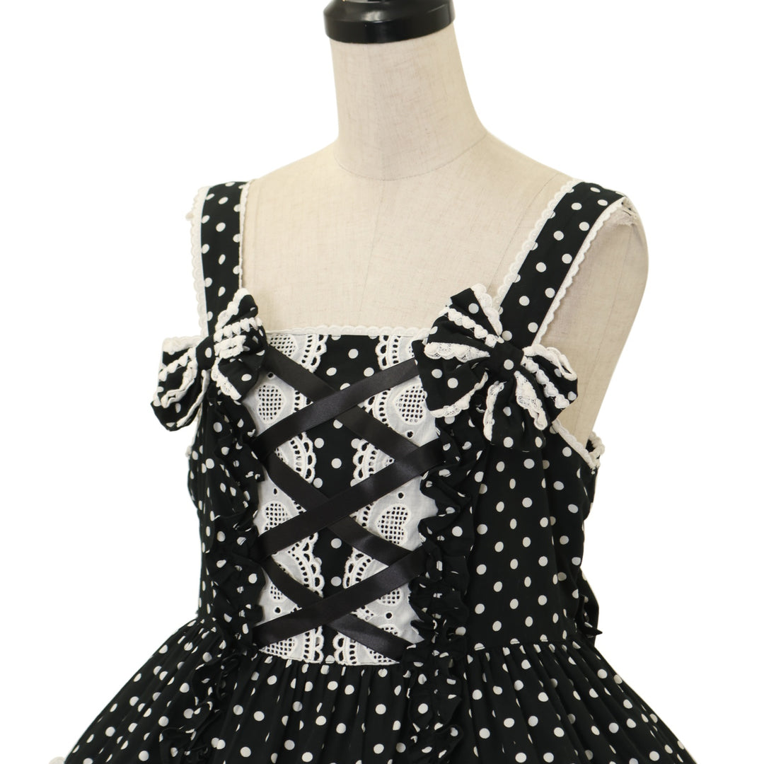 USED】肩リボンジャンパースカート（ドット） | Angelic Pretty