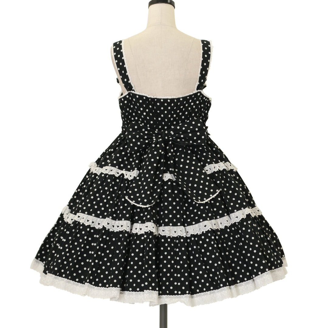 USED】肩リボンジャンパースカート（ドット） | Angelic Pretty