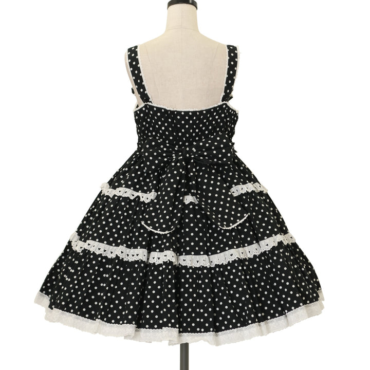 USED】肩リボンジャンパースカート（ドット） | Angelic Pretty