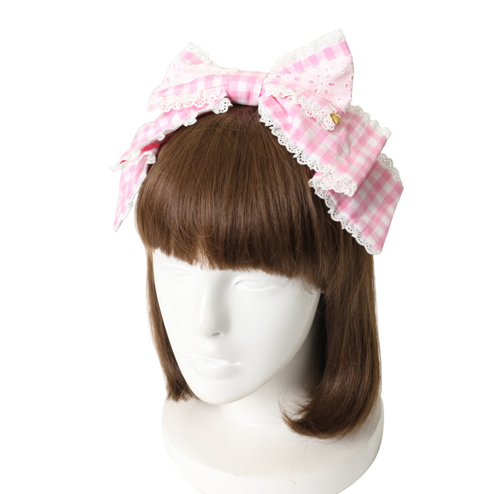 USED】ハミングリボンカチューシャ（ギンガム） | Angelic Pretty