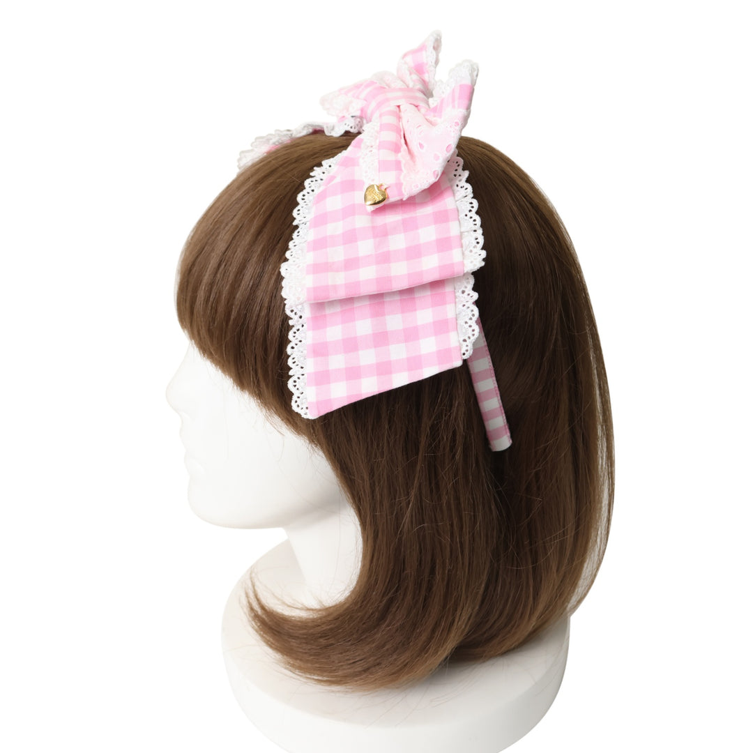 USED】ハミングリボンカチューシャ（ギンガム） | Angelic Pretty