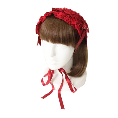 USED】スピンドールハーフボンネット（エンジ×エンジレース） | BABY