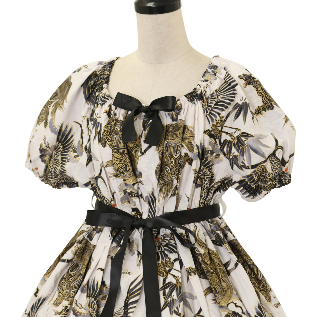 USED】鶴亀柄デイリーシャーリングワンピース | PhysicalDrop