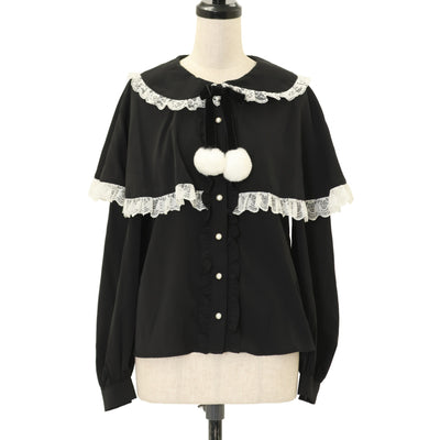 H.NAOTO H.JELLY サイド編み上げ シャツブラウス H.NAOTO H.JELLY