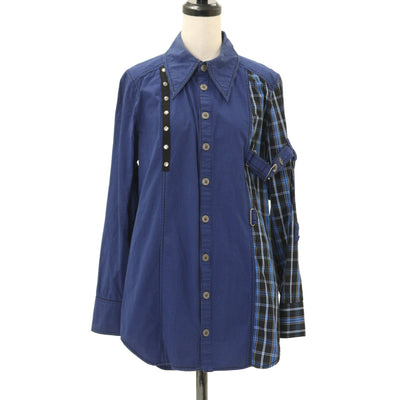 USED】【Men】蝙蝠カラーブラウス（黒×白） | Moi-même-Moitié