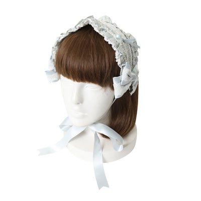 USED】トーションレースのフルボンネット（ブラック×ブラック） | BABY