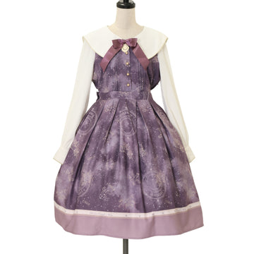 USED】カメオタイ付きクラシカルバッスルリボンワンピース +レイヤード