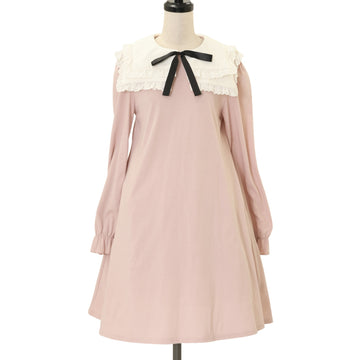 USED】カメオタイ付きクラシカルバッスルリボンワンピース +レイヤード