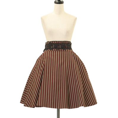 USED】【Mサイズ】フロッキープリントタックスカート | Moi-même