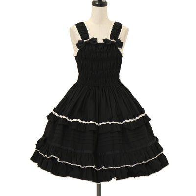 USED】オーナメントジャガード庭園ワンピース（黒×オフ白） | BABY