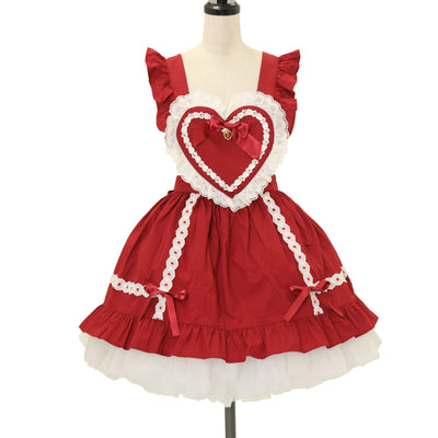 USED】くみゃちゃんの Love Love Valentine 柄ジャンパースカートⅠ