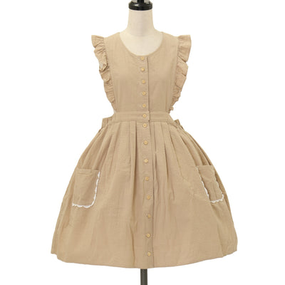 USED】【Mサイズ】ブリティッシュチョコレートバーのスクエアドレス