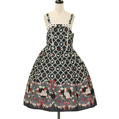 USED】【Mサイズ】うさくみゃスイーツ柄ジャンパースカート | BABY