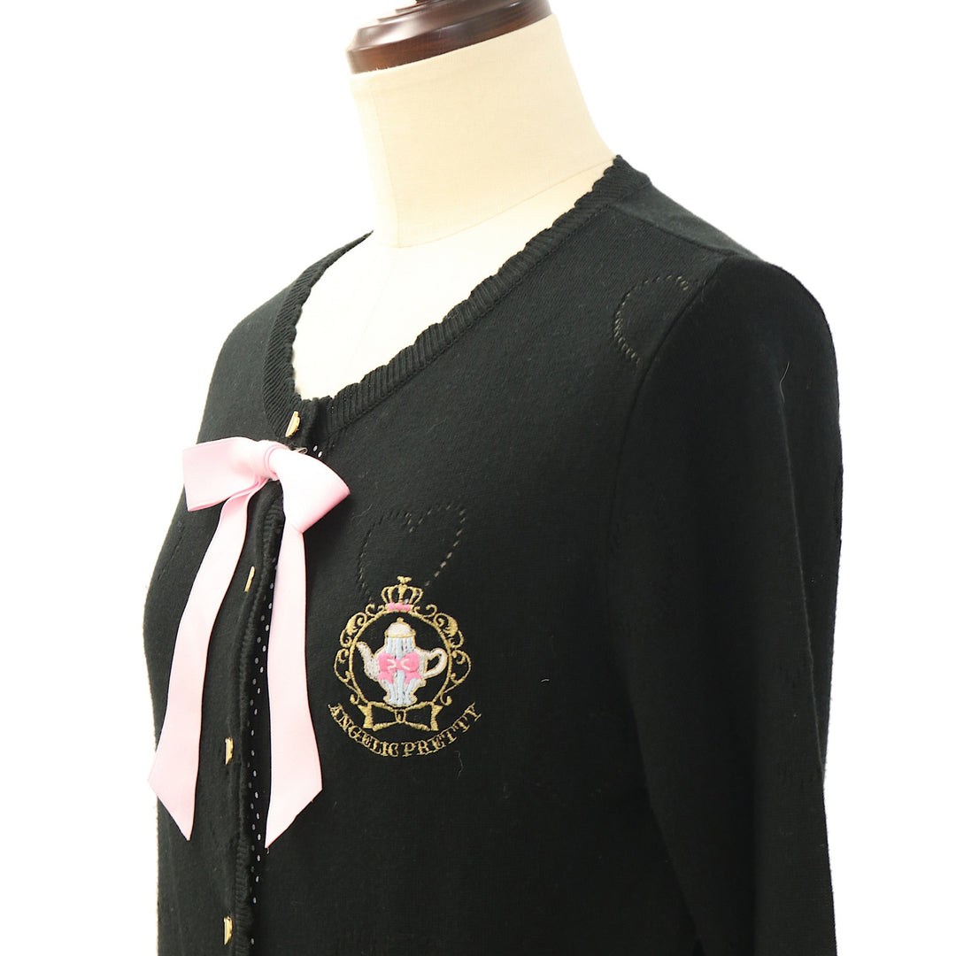 USED】Wonder Tea Pot刺繍ニットカーディガン | Angelic Pretty