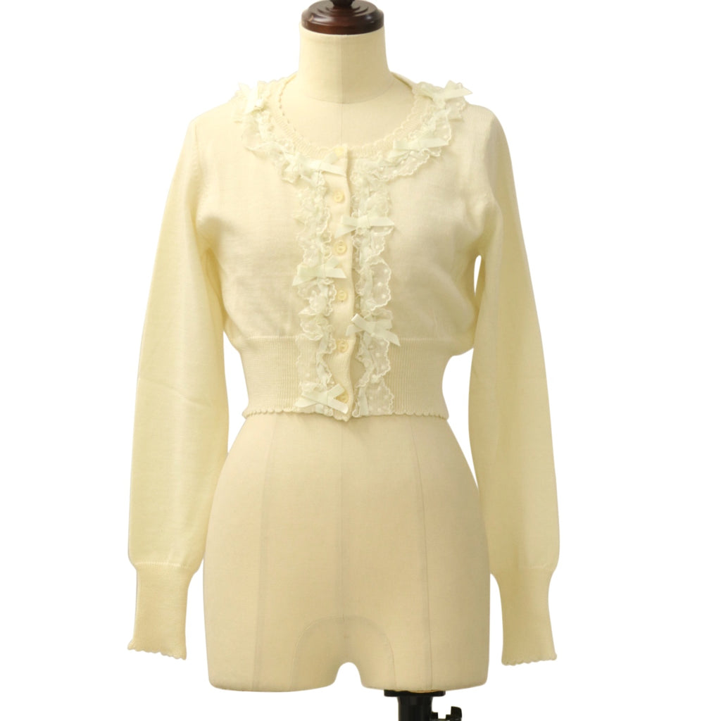 Emily Temple cute ドットリボン カーディガン USED】ドットフリルリボンカーディガン | Emily Temple cute