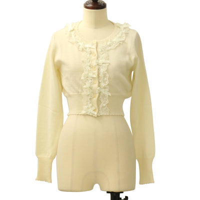 USED】お花飾りレースクロスベロアワンピース | Emily Temple cute