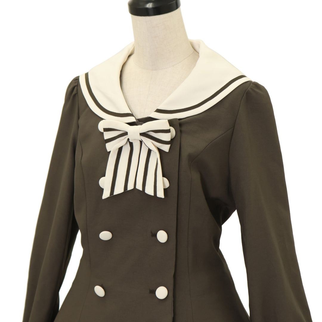 USED】【White/Mサイズ】セーラーフレアーワンピース | Innocent World