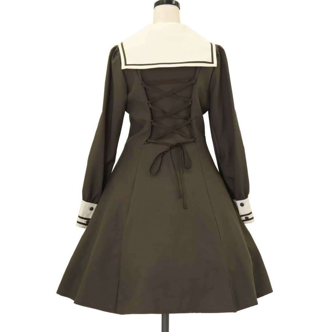 USED】【White/Mサイズ】セーラーフレアーワンピース | Innocent World