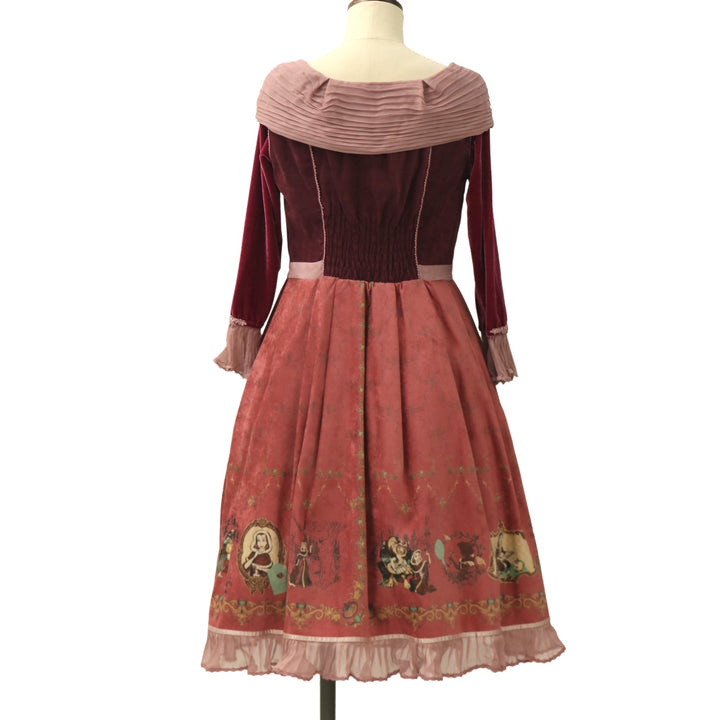 USED】【Disney/サイズ2】Something Thereワンピース+ベロアトップス