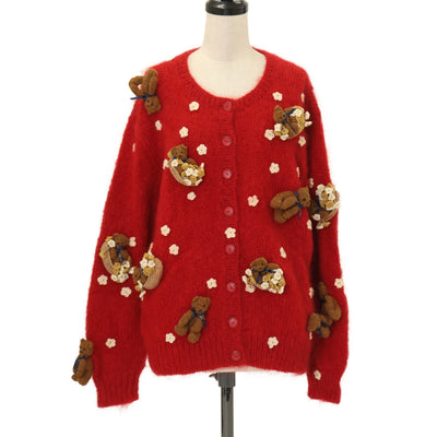 USED】うさぎハートニットカーディガン | Nile Perch Wunderwelt