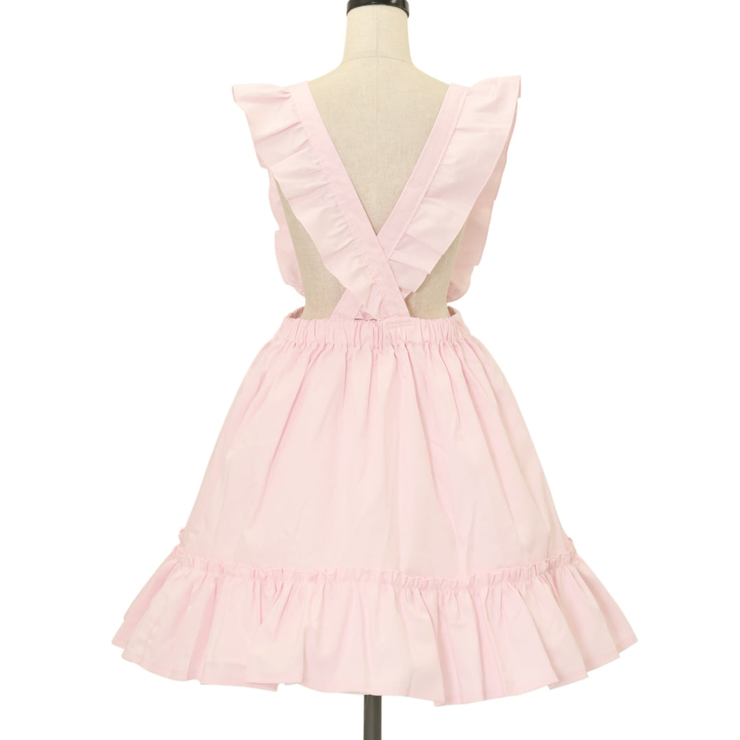 USED】フリルジャンパースカート＜BIGワッペン/ハートバルーン