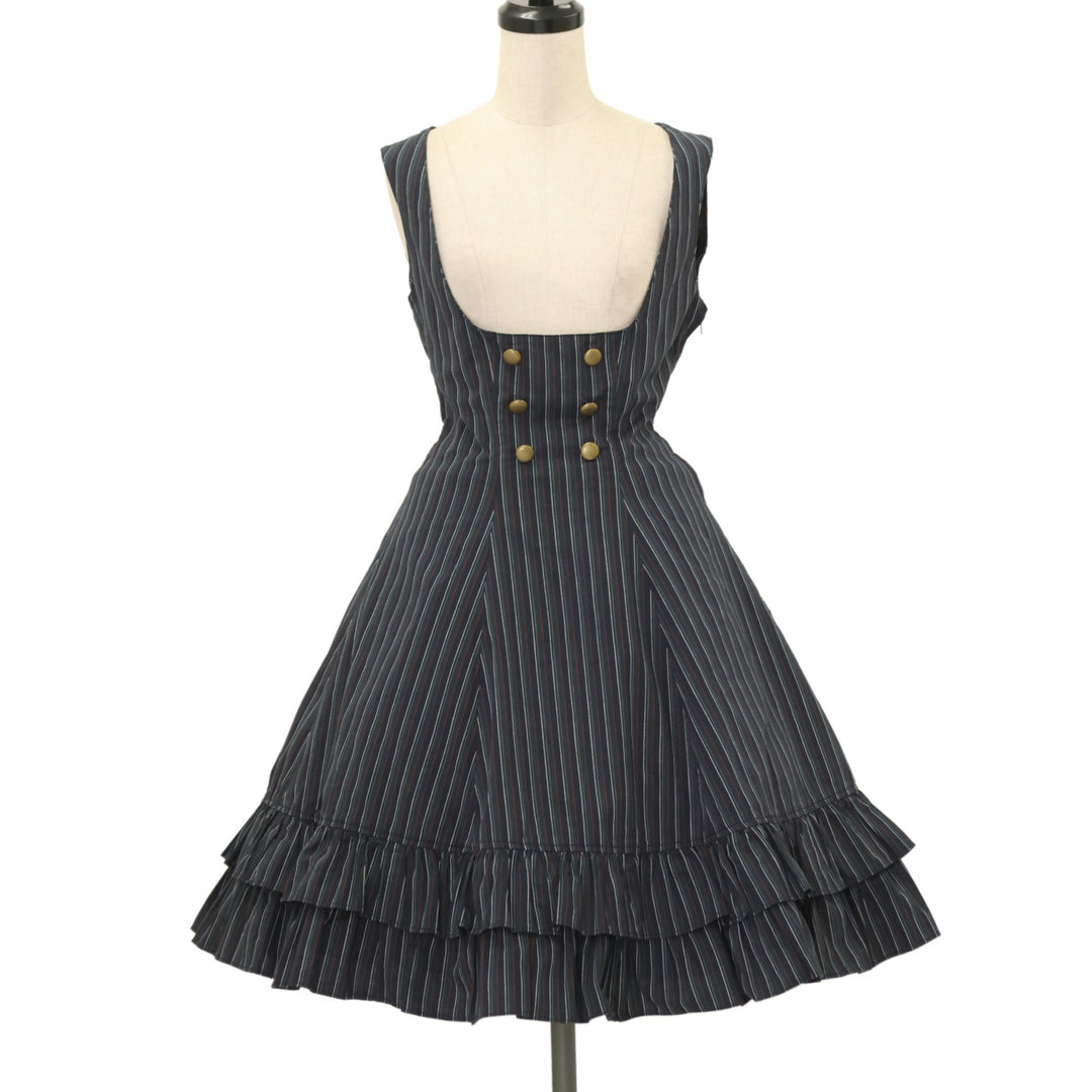 USED】【Mサイズ】レジメンタルコルセットジャンパースカート