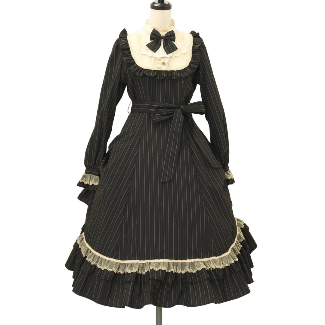 USED】エコールストライプクラシカルドールロングドレス | Victorian