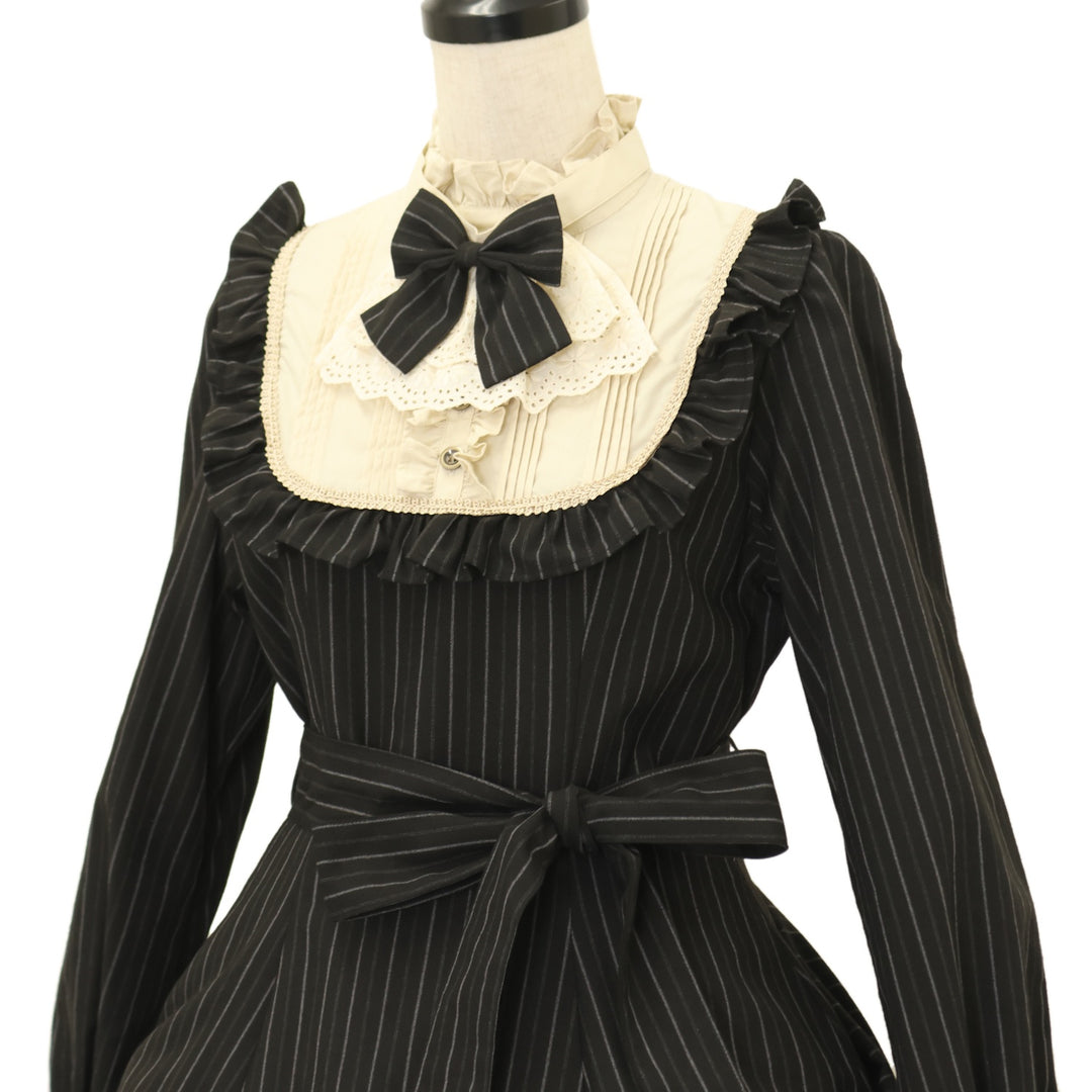 USED】エコールストライプクラシカルドールロングドレス | Victorian