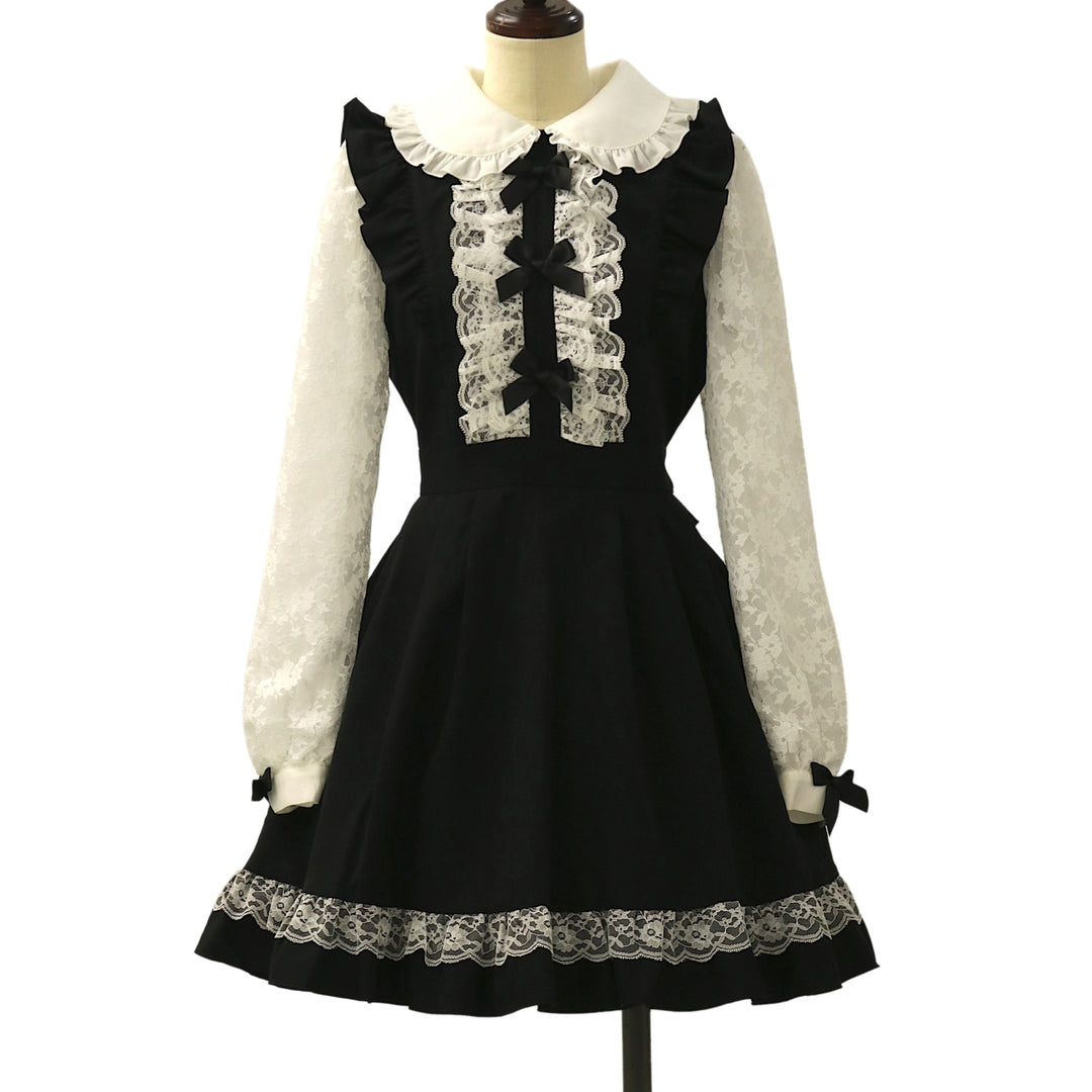 USED】【サイズ2】ダブルレースフリルリボン付ワンピース | Secret