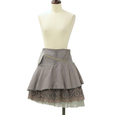 USED】ONESTE プリーツ切替ホルターネックジップジャンパースカート