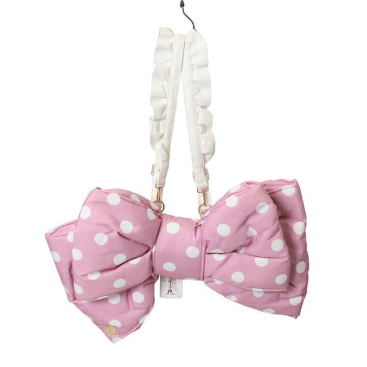 USED】【BOGUTA/Lサイズ】リボンウエストバッグ (ピンク×ホワイト